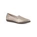 Women's Melodic Casual Flat by Cliffs in Platino Metallic Smooth (Size 6 M)