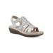 Women's Camryn Casual Sandal by Cliffs in Silver Metallic Suede (Size 7 M)