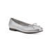 Women's Bessy Casual Flat by Cliffs in Silver Metallic Smooth (Size 6 M)