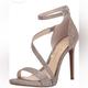 Jessica Simpson Shoes | Jessica Simpson Womens Rayli 2 Stilettos Open Toe Evening Sandals | Color: Gold | Size: 10