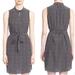 Kate Spade Dresses | Kate Spade New York Parker Dot' Sleeveless Silk Tie Waist Dress Black Size Xs | Color: Black/White | Size: Xs