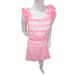 Lilly Pulitzer Dresses | Lilly Pulitzer Dress Womens Xs Pink White Stripe Ruffle Straps Sleeveless | Color: Pink/White | Size: Xs