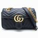 Gucci Bags | Gucci Gucci Quilted Mini Bag 446744 Shoulder Gg Marmont Leather Black 350877 | Color: Black | Size: Os