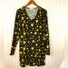 Michael Kors Dresses | Michael Kors Dress Medium, Black And Gold Long Sleeve V Neck | Color: Black/Gold | Size: M