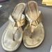 Lilly Pulitzer Shoes | Lilly Pulitzer Gold Mckim Wedge Sandal Size 7 | Color: Gold | Size: 7