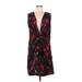 MARNI Casual Dress V-Neck Sleeveless: Black Print Dresses - Women's Size 40