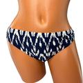 J. Crew Swim | J.Crew Bikini Bottoms Womens Blue White Printed Swim Bathing Suit H5411 Size L | Color: Blue/White | Size: L