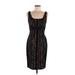 Aidan Mattox Casual Dress - Party: Black Print Dresses - Women's Size 8