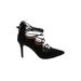 Vince Camuto Heels: Black Solid Shoes - Women's Size 7 - Pointed Toe