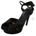 Gucci Shoes | Gucci Black Suede Knot Detail Peep Tie Platform Sandals Size 9b Timeless Classic | Color: Black/Gold | Size: 9