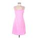 Leslie Fay Casual Dress - Slip dress: Pink Solid Dresses - Women's Size 8