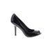 Vera Wang Heels: Slip-on Stilleto Cocktail Party Black Solid Shoes - Women's Size 7 1/2 - Peep Toe