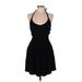 Robin Piccone Casual Dress - A-Line Halter Sleeveless: Black Solid Dresses - Women's Size Medium