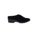 Cole Haan Mule/Clog: Slip-on Wedge Casual Black Solid Shoes - Women's Size 7 1/2 - Almond Toe