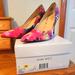 Nine West Shoes | Nine West Is A Colorful Floral Heel Size 7m | Color: Pink/Purple | Size: 7