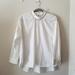 Zara Tops | 3x$25 Zara White Embelished High Neck Long Sleeve Blouse Top Size Small | Color: White | Size: S