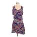 Parker Casual Dress - Mini Scoop Neck Sleeveless: Purple Dresses - Women's Size X-Small