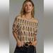 Anthropologie Tops | Anthropologie- Porridge Clothing- Short Sleeve Pineapple Print Top, Size Xl | Color: Brown/Cream | Size: Xl