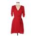 1.State Casual Dress - Wrap: Red Dresses - New - Women's Size 6