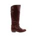 FRYE Boots: Burgundy Print Shoes - Women's Size 7 - Round Toe