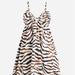 J. Crew Dresses | Jcrew Keyhole Mini Dress Zebra Stripe | Color: Black/Silver | Size: 6