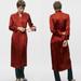 Zara Dresses | Bloggers Fav Zara Satin Effect Wrap Dress | Color: Orange/Red | Size: Various