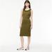 J. Crew Dresses | J Crew Sz 16 Women’s Sheath Dress Tweed Fringe Scoop Neck Olive Cotton Size 16 | Color: Green | Size: 16