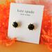 Kate Spade Jewelry | Authentic Kate Spade $39 Flying Colors Bezel Gold Jet Stud Earrings | Color: Gold | Size: Os