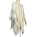 Anthropologie Sweaters | Anthropologie X Saturday Sunday Sweater One Size Soft Cozy Poncho | Color: Gray/White | Size: One Size