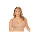 Plus Size Women's Exquisite Form 5101000 Women'S Fully Seamless Wireless Full Coverage Bra With Front Closure by Exquisite Form in Nude (Size L)