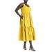 Plus Size Women's Mixed Fabric Tank Dress by ELOQUII in Chartreuse (Size 20)