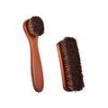 Ersandy - Brosse Chaussure,2 pcs Brosses à Chaussures en Poils Naturel en crin de Cheval + Petite