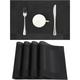 Lot de 10 Sets de Table tressé en pvc antidérapant Lavable pour Salle à Manger Set de Table Noir