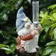 Résine gnome Statue, Sculpture pluviomètre Nain, Pluviomètre Jardin gnomiques Nains Figurines avec