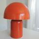 Lampe à poser champignon en métal émaillé orange Harold - Orange