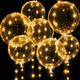 Ballons Illuminés, 7 Paquets de 20 Pouces Ballons Bobo de Saint-Valentin avec Guirlandes Lumineuses
