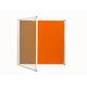 Orange Fully Fire Retardant Lockable Notice Board [2 Locks] - Tamperproof Display Board [14 Colours] [6 Sizes]