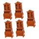 UPKOCH 5pcs Mini Vertical Cabinet Kids Bookcase Kids Book Shelf Book Shelves Book Bins Doll House Kids Bookshelf Furniture Bookcase Shelf Micro Scene Wooden Showcase Miniature