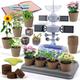 Plant Growing Kit with Drip Irrigation System and Solar LED Grow Light, Greenhouse Grow Room Garden Set for Kids, Educational Science Grow House Planting Kit, Perfect Gardening Gift (Space Solar)