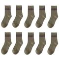 RKYNOOZX Socks 10 Pair Men'S Striped Cotton Socks Spring Fashion Casual Socks Harajuku Retro Socks Man-A5-39-45