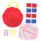 ibasenice 1 Set Throwing Game Outdoor Toys Bean Bags Tent Outdoor Playset Outdoor Bean Bag Toys Kids Outdoor Games Bean Toss Toys Kids Bean Bag Games Cloth Child Game Set Pink Autumn