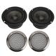 Tissting YH-3510 2 Pcs Car Dome Tweeter Black 100W Dome Tweeter Speaker Metal Mini Dome Audio Tweeter Car Stereo Loudspeaker with Cover