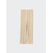 Women's Pleated Straight Pants (Tall) | Beige | Large | UNIQLO US