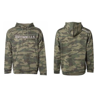 Brownells Mens Outfitter Hoodie - Mens Camo Hoodie W/ Firearm Outfitter Logo Md