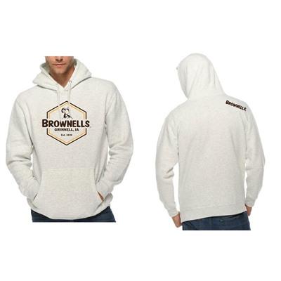 Brownells Mens Hex Hoodie - Mens Oatmeal Hoodie W/ Hex Logo 3xl