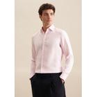Businesshemd SEIDENSTICKER "Schwarze Rose", Herren, Gr. S (38), normale Ärmellängen, rosa (rosé), 100% Baumwolle, unifarben, Strukturmuster, slim fit, Langarm 2-Knopf-Manschette, Hemden, Slim 1/1 Kentkragen Struktur