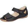 Sandale WALDLÄUFER "Heliett", Damen, Gr. 4,5 (37,5), schwarz, Glattleder, Textil, Nubukleder, klassisch, Schuhe, Sommerschuh, Sandalette, Keilabsatz, mit Orthotritt, H-Weite