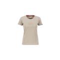T-Shirt ALPHA INDUSTRIES "ALPHA Women - T-Shirts Crystal T Wmn" Gr. XL, beige (vintage sand) Damen Shirts Jersey