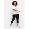 Leggings SHEEGO BY JOE BROWNS "Große Größen", Damen, Gr. 50, Normalgrößen, schwarz, Obermaterial: 95% Baumwolle, 5% Elasthan, unifarben, casual, sehr figurbetont 3/4-Länge, Hosen, mit angesetztem Minirock