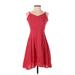 Gap Casual Dress - Mini V Neck Sleeveless: Red Dresses - New - Women's Size X-Small